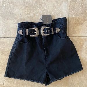High Waisted Belted Shorts in Size Large